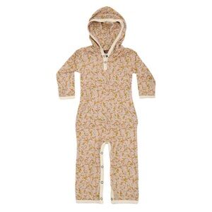 MILKBARN Rose Floral Bamboo Hooded Romper